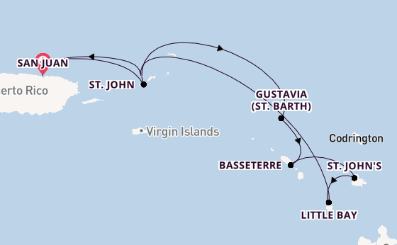 Caribbean from San Juan, Puerto Rico with the Silver Shadow