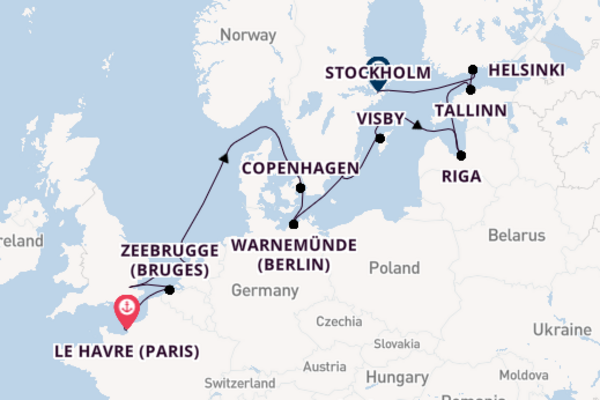 13 day trip to Stockholm from Le Havre (Paris)