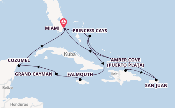 Karibik ab Miami auf der Regal Princess