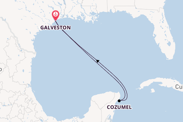 Westelijke Caraïben vanaf Galveston, Verenigde Staten met de Carnival Jubilee