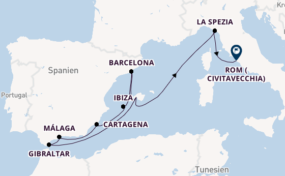 Westliches Mittelmeer ab Palma de Mallorca, Spanien auf AIDAcosma