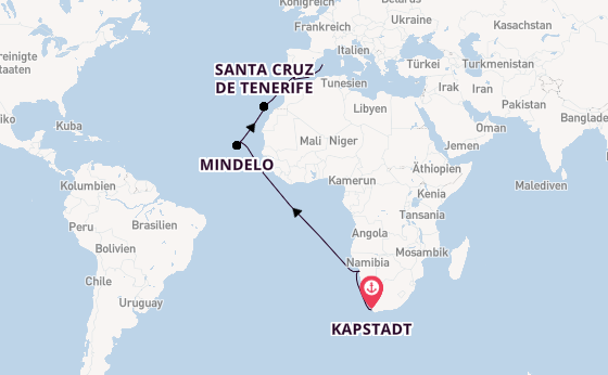 Südliches Afrika ab Kapstadt, Südafrika auf der Mein Schiff 5