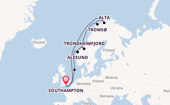 Norway from Southampton, England with the Majestic Princess
