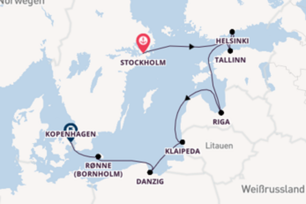 Faszinierende Kreuzfahrt über Helsinki nach Kopenhagen
