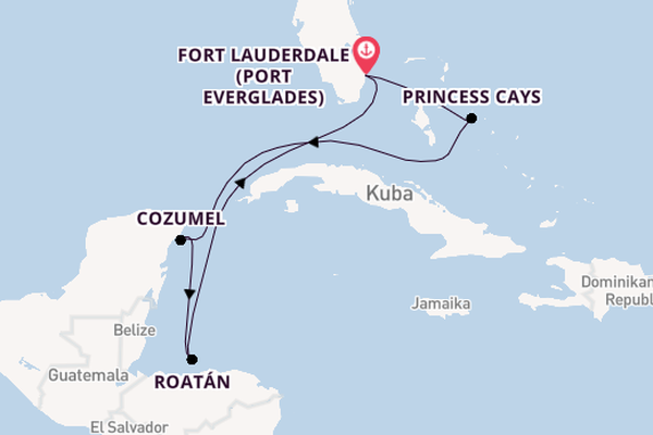 Karibik ab Fort Lauderdale (Port Everglades), USA auf der Sun Princess