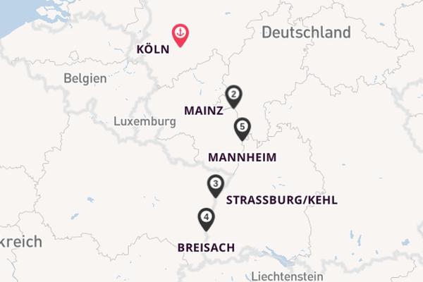 Rhein ab Köln, Deutschland auf der MS RHEIN MELODIE
