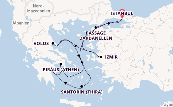 Costa Pacifica -Von Istanbul zu den Höhepunkten Griechenlands