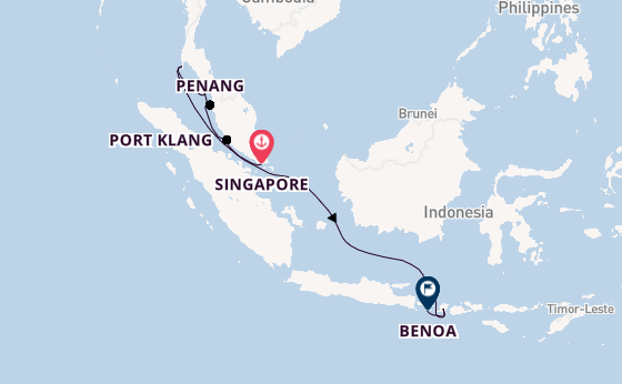 Zuidoost-Azië vanaf Singapore, Singapore met de Celebrity Millennium