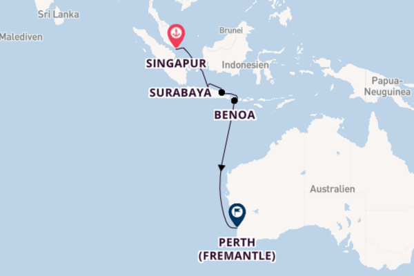 Südostasien ab Singapur, Singapur auf der Azamara Pursuit