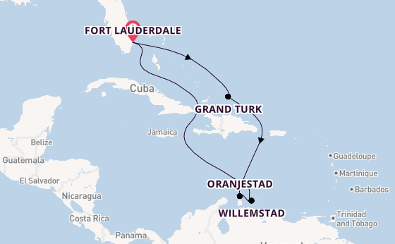 Caribbean vanaf Fort Lauderdale, Verenigde Staten met de Caribbean Princess