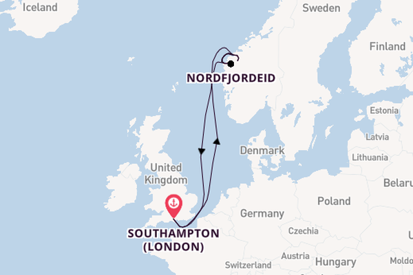 Norway from Southampton, England with the MSC Virtuosa