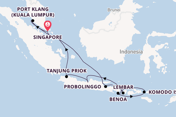 South East Asia from Singapore, Singapore with the Westerdam