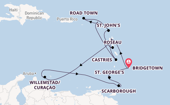 Voyage with Ambassador Cruise Line from Bridgetown
