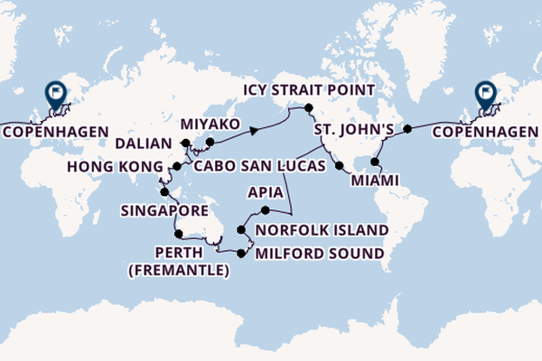 Round-the-World Trip from San Francisco, USA with the Azamara Quest