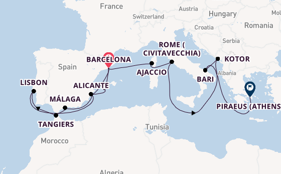 Mediterranean from Barcelona, Spain with the Oosterdam