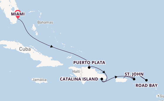 Caribbean vanaf Miami, Verenigde Staten met de EXPLORA II