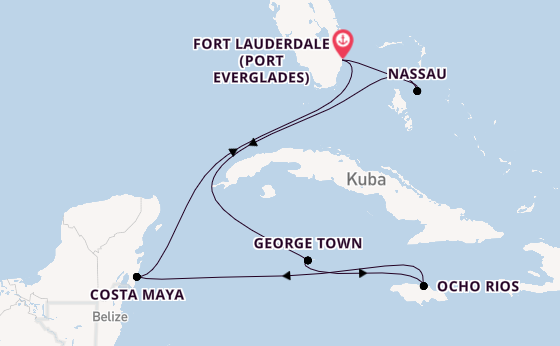 Karibik ab Fort Lauderdale (Port Everglades), USA auf der Explorer of the Seas