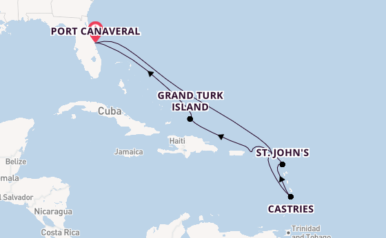 Caribbean from Port Canaveral, Florida, USA with the Celebrity Apex