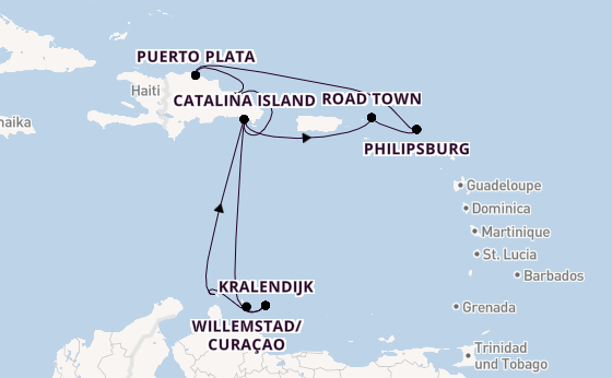 Karibik ab La Romana, Dominikanische Republik auf der Mein Schiff 5