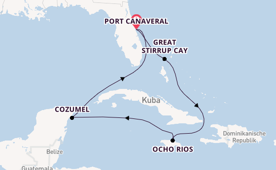 Karibik ab Port Canaveral, USA auf der Norwegian Epic