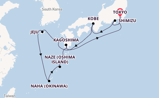 Japan from Tokyo, Japan with the Silver Muse
