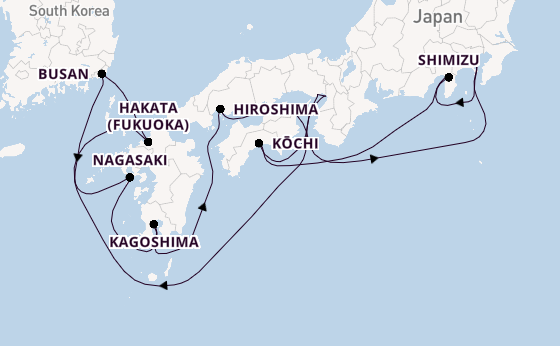 Japan from Yokohama (Tokyo), Japan with the Celebrity Millennium