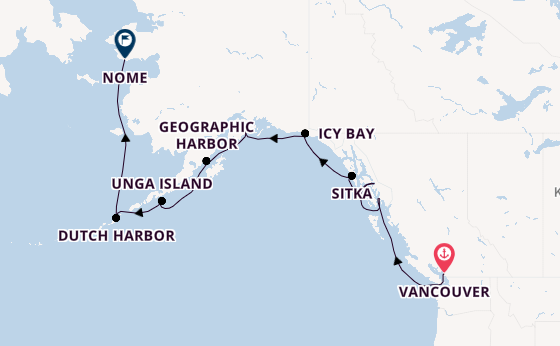 Alaska ab Vancouver, Kanada auf der MS Roald Amundsen