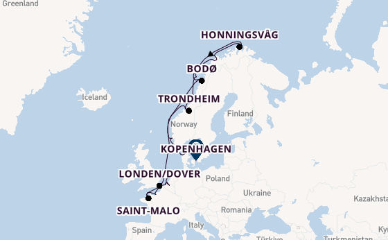 Noorwegen vanaf Hamburg, Duitsland met de Seabourn Quest