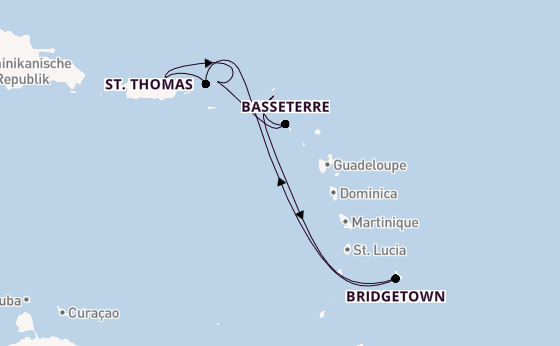 Karibik ab San Juan, Puerto Rico auf der Norwegian Prima