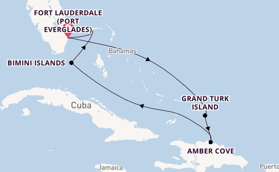 Caribbean from Fort Lauderdale (Port Everglades), Florida, USA with the Star Princess
