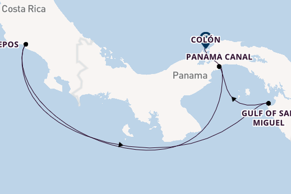 Central America from Panama City, Panama with the HANSEATIC inspiration