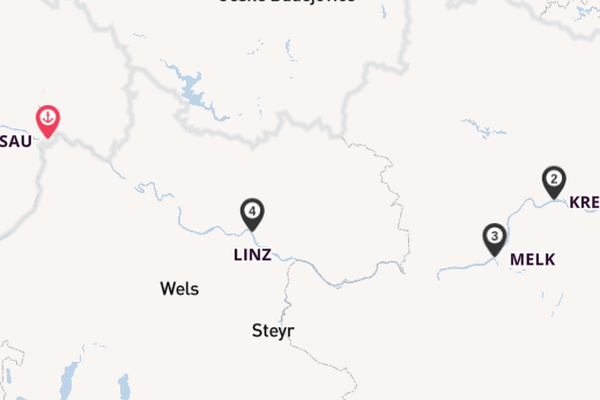 Donau vanaf Passau, Duitsland met de VIVA TWO