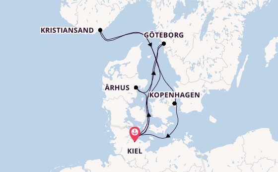Noorwegen vanaf Kiel, Duitsland met AIDAbella