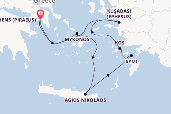 Eastern Mediterranean from Athens (Piraeus), Greece with the Seabourn Quest