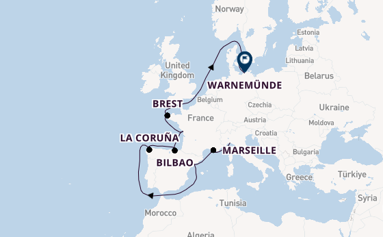 Western Mediterranean from Genoa, Italy with the MSC Magnifica