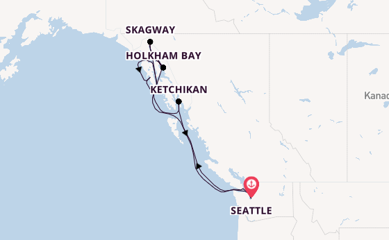 Alaska ab Seattle, USA auf der Norwegian Joy