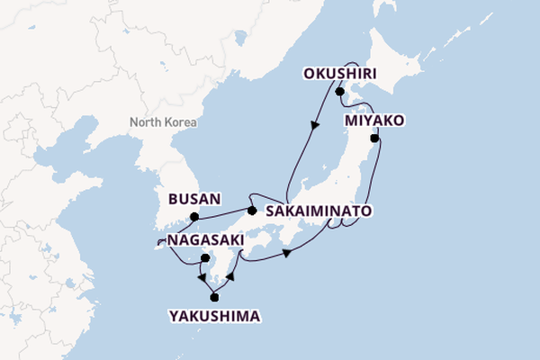 Japan vanaf Otaru, Japan met de HANSEATIC inspiration