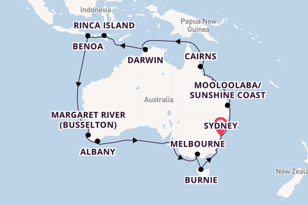 Australia from Sydney, Australia with the Viking Orion