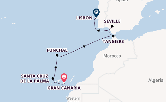 Canary Islands from Gran Canaria, Canary Islands with the Azamara Journey