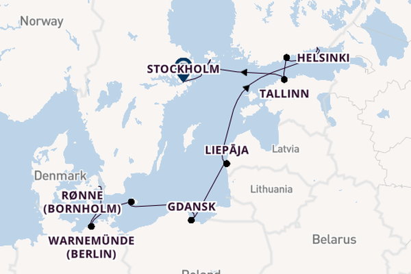 Baltic Sea from Copenhagen, Denmark with the Azamara Quest