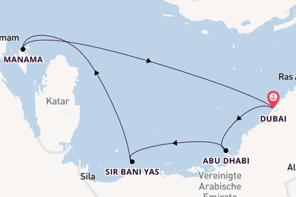 AIDAprima - Orientalische Träume zwischen Wüste und Meer