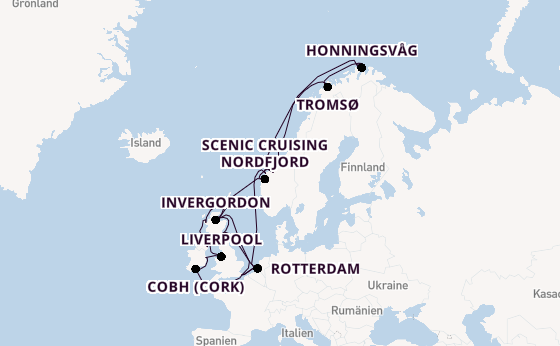Britische Inseln ab London/Dover, Großbritannien auf der Nieuw Statendam