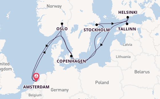 Norway from Amsterdam, Netherlands with the Celebrity Eclipse