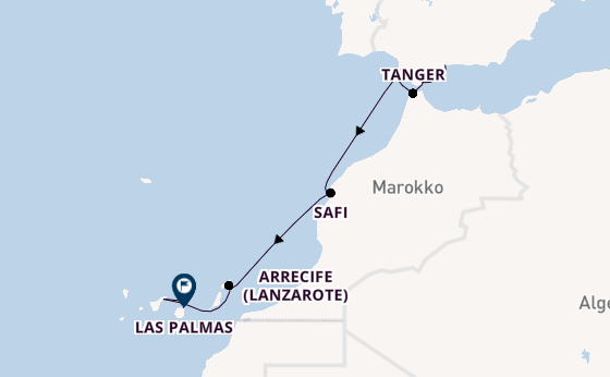 Kanarische Inseln ab Málaga, Spanien auf der Star Flyer