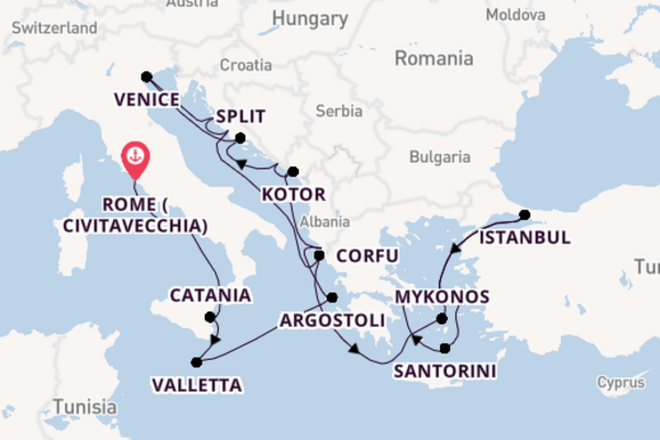 Cruising from Rome (Civitavecchia) with the Nautica