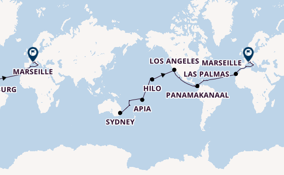 Wereldreizen vanaf Sydney, Australië met de MSC Magnifica