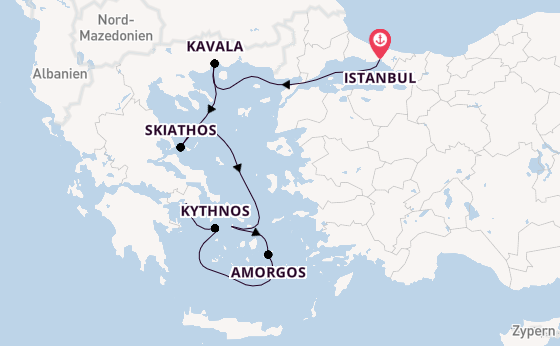 Östliches Mittelmeer ab Istanbul, Türkei auf der SEA CLOUD II