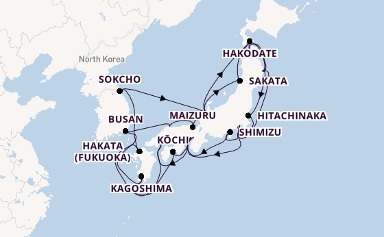 Japan from Yokohama (Tokyo), Japan with the Noordam
