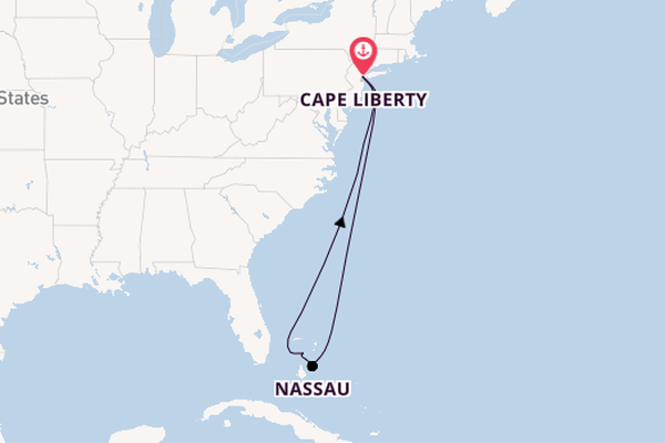 Amerikaanse Oostkust vanaf Cape Liberty, New Jersey met de Oasis of the Seas®