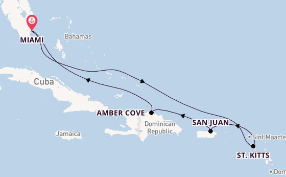 Caribbean vanaf Miami, Verenigde Staten met de Regal Princess